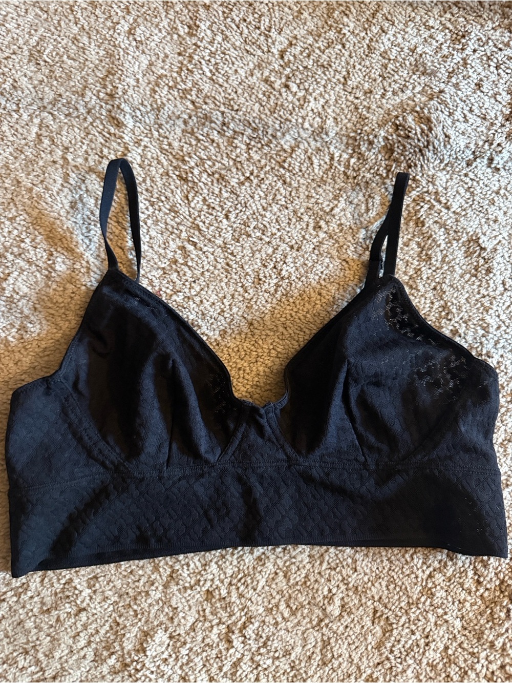 Skims Logo Mesh wireless bralette